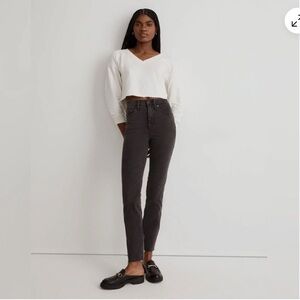 Madewell Women's Raw Hem Stovepipe Black Jeans